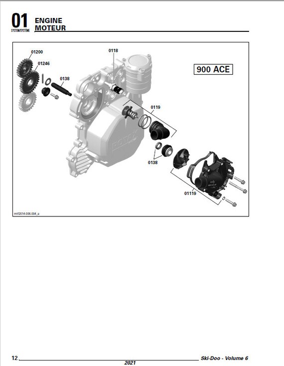 2017-2019 Skidoo 900 ACE Service Manual | Skandic Expedition MXZ