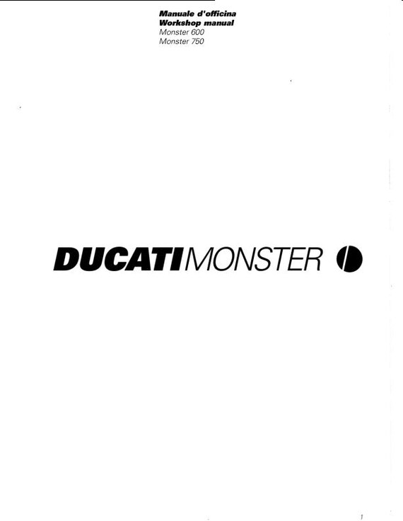 Ducati Monster 600 750 Service Manual | 2016-2019 Motorcycle