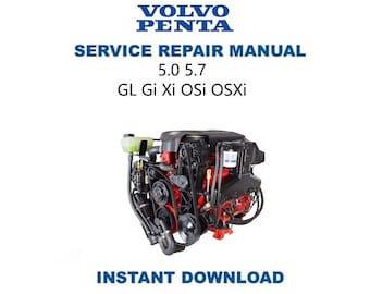 Volvo Penta 5.0 5.7 Service Manual | GL Gi Xi OSi OSXi | Engine Repair  Guide | Instant Digital Download | PDF