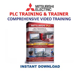 Mitsubishi PLC Trainer & Training Course | Simulator + Reference | RSLogix LogixPro | 2026 Edition | Digital Download PDF