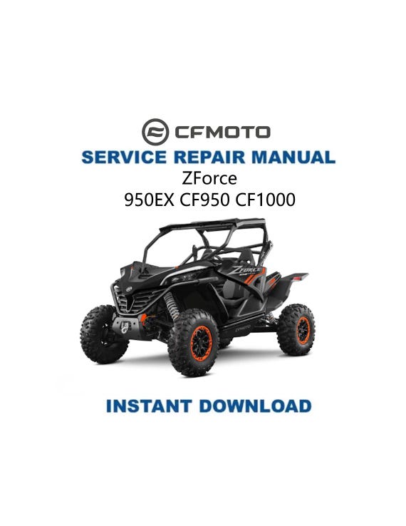 CFMOTO ZFORCE 950 1000 EX Sport Service Repair Manual | 2018-2024