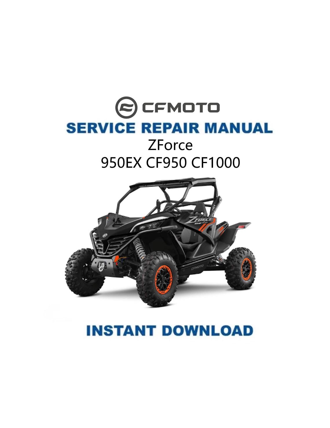 CFMOTO ZFORCE 950 1000 EX Sport Service Repair Manual | 2018-2024