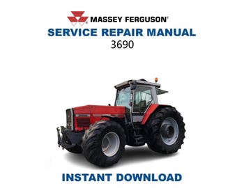 Massey Ferguson 3690 Traktor Service-Handbuch | Reparaturanleitung | Sofortiger digitaler Download | PDF-Datei