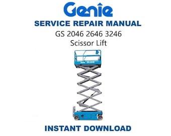 Genie GS 2046 2646 3246 Scissor Lift Service Manual | Repair Guide