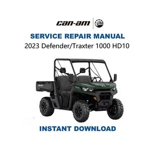 Manual de servicio y reparación del Can-Am Defender/Traxter 1000 HD10 Max 2023 (Descarga digital instantánea)