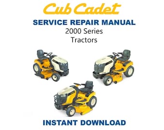 Cub Cadet 2000 Tractor Service Manual | 2011-2023 Repair Guide | Instant Digital Download | PDF