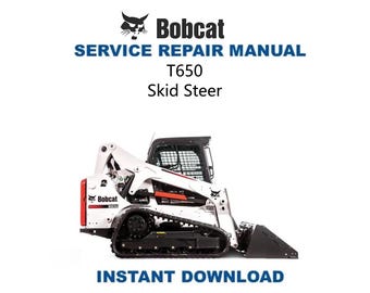 Bobcat T650 Compact Track Loader Service Manual | Repair Guide | Instant Digital Download | PDF