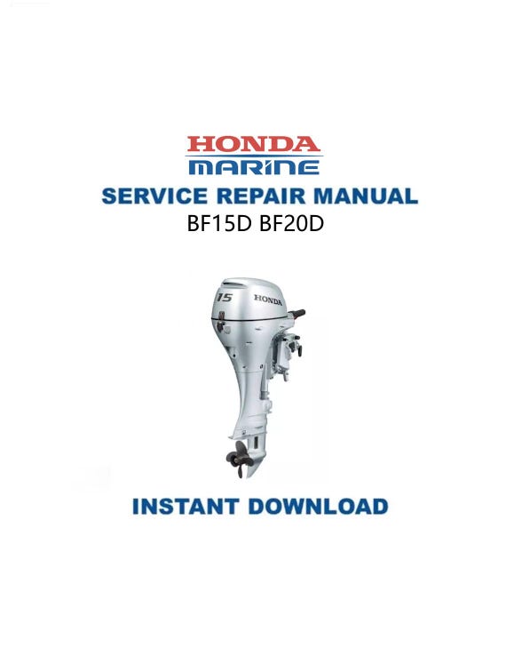 Honda BF15D BF20D サービスマニュアル | 船外機修理ガイド
