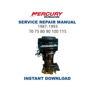 1987-1993 Merkur 70-115 Außenbordservice-Reparaturanleitung | Sofortiger digitaler Download | PDF-Datei