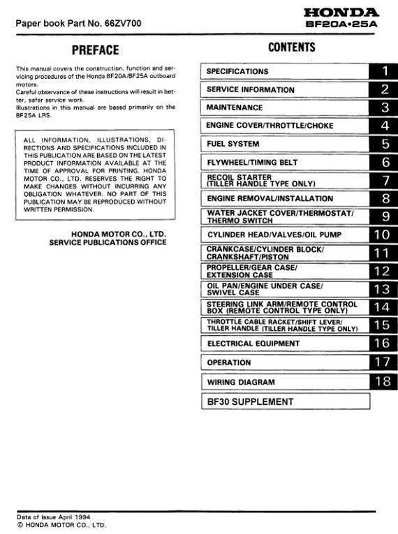 Honda BF25D BF30D Service Manual | Outboard Repair Guide | Instant