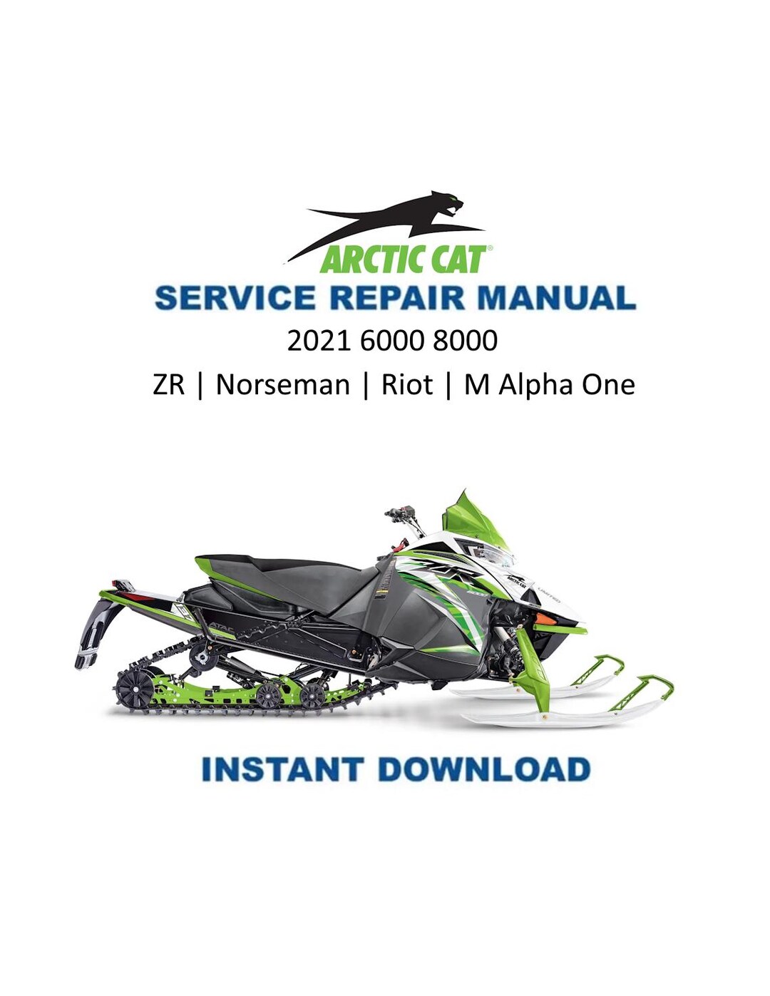 2021-2024 Arctic Cat ZR Riot Norseman Alpha One Service Manual