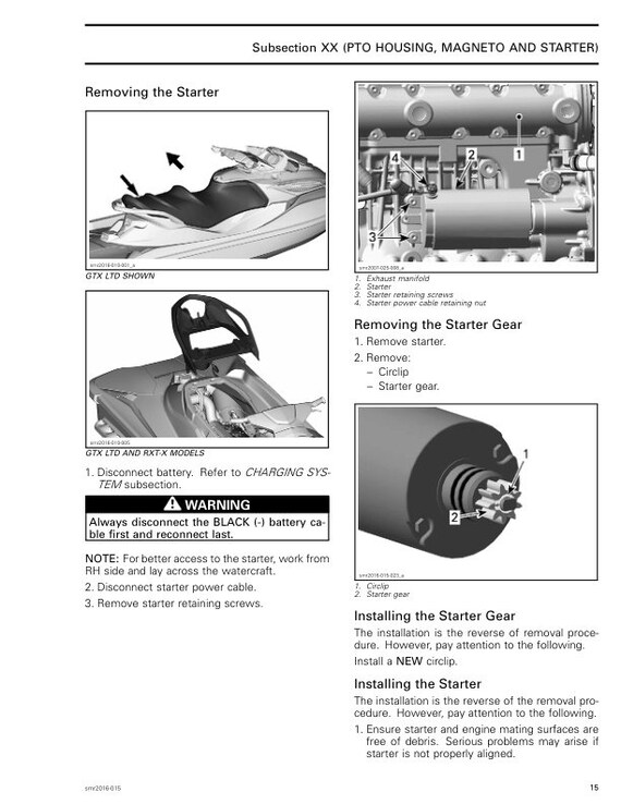 Seadoo GTX RXP RXT Service Manual | 2016-2019 Supercharged Sea-doo