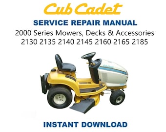 Cub Cadet 2000 Mower Service Manual | 1994-1999 Repair Guide | Instant Digital Download | PDF
