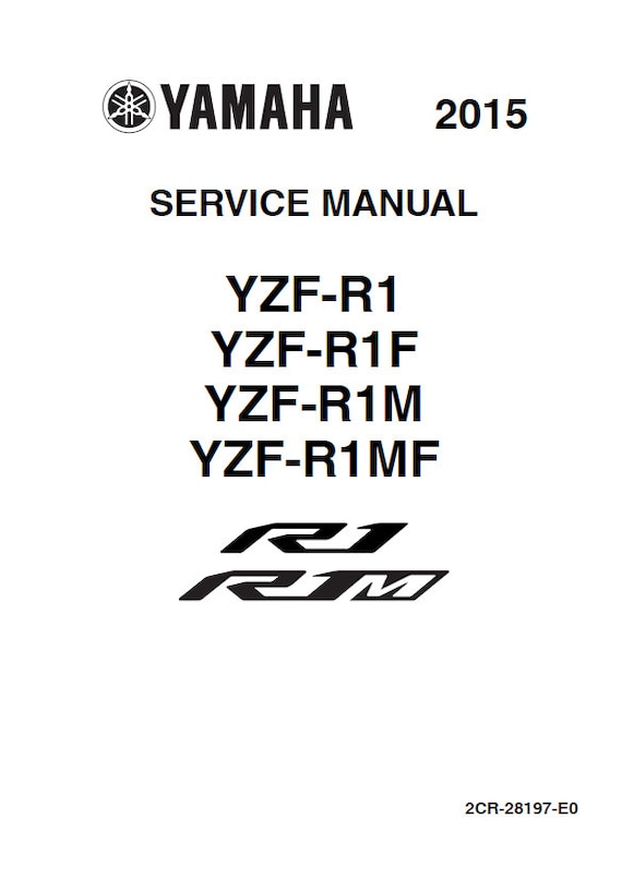 Yamaha YZF-R1 Service Manual | 2015-2019 R1M Motorcycle Repair