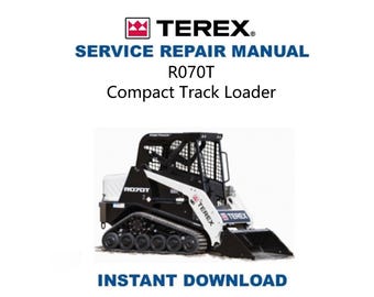 Terex R070 T Track Loader Service Manual | Repair Guide | Instant Digital Download | PDF