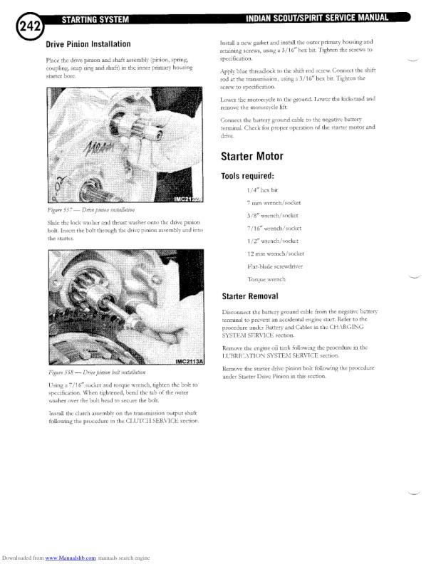 Indian Scout Centennial Springfield Deluxe Service Manual | 1999
