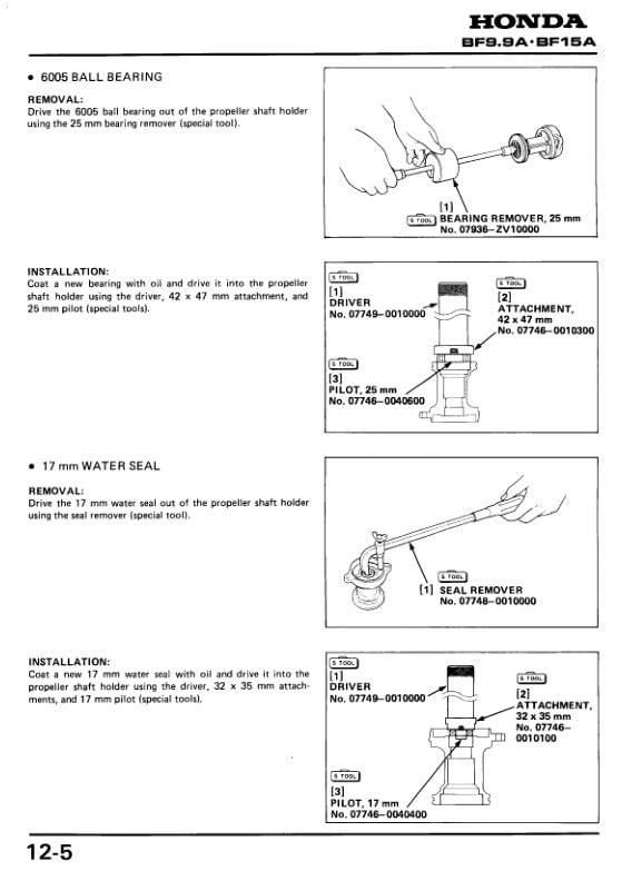 Service kit for Honda BF9.9 A & B - Rib Shop