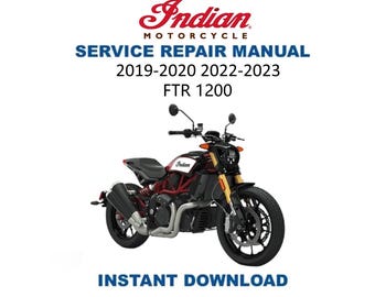 Manuale di assistenza Indian FTR1200 / Guida alla riparazione della motocicletta 2019-2023 / Download digitale immediato / PDF