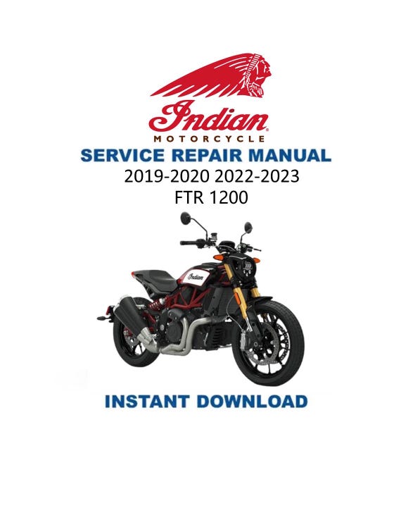 Indian FTR1200 Service Manual | 2019-2023 Motorcycle Repair Guide