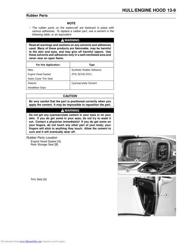 Kawasaki Jetski 1100 Service Manual | STX DI | 2003-2006 | Jet Ski