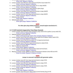 May include: Troubleshooting information for a Skyjack SJ61T and SJ66T telescopic boom series. The document outlines steps to diagnose and fix issues with the glow plug circuit and all controls inoperative from the base console.