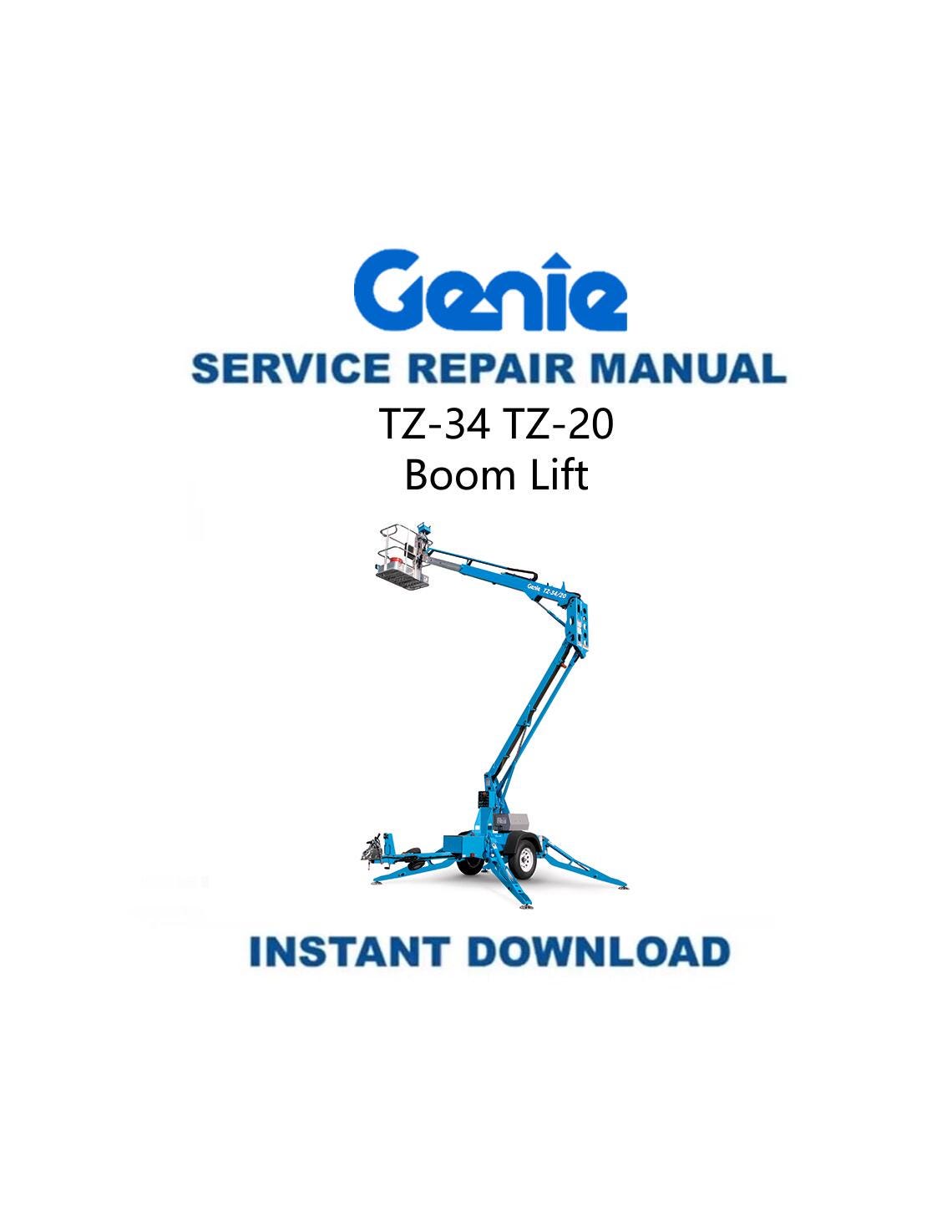 Genie TZ 34 20 Boom Lift Service Manual | Repair Guide | Instant