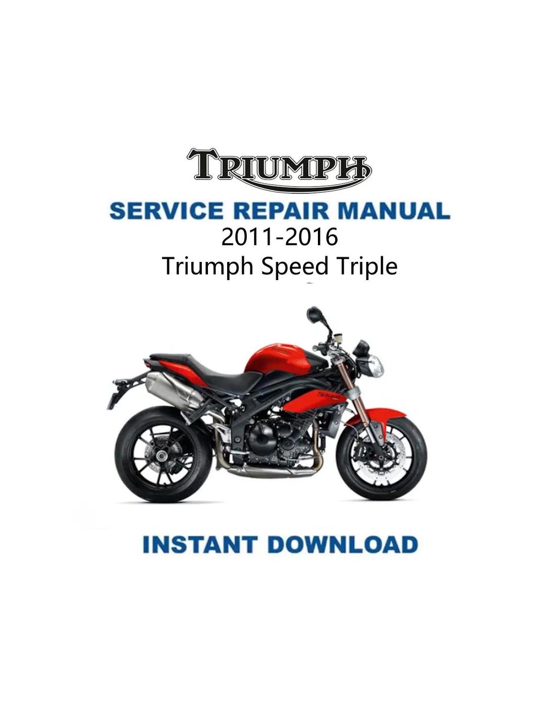 2011-2016 Triumph Speed Triple サービスマニュアル | バイク修理