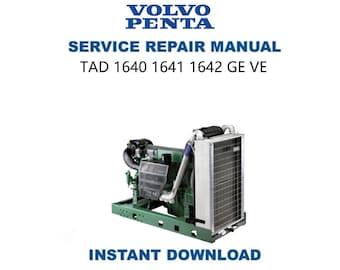 Volvo Penta TAD 1640 1641 1642 GE VE Service Manual | Engine Repair Guide | Instant Digital Download | Pdf