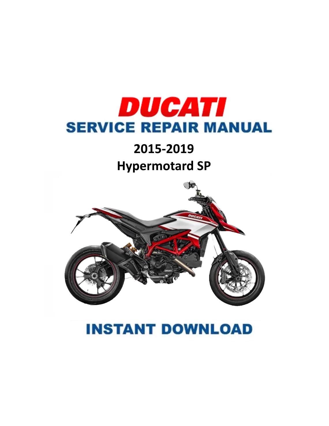 Ducati Hypermotard SP Service Manual | 2015-2019 Motorcycle Repair
