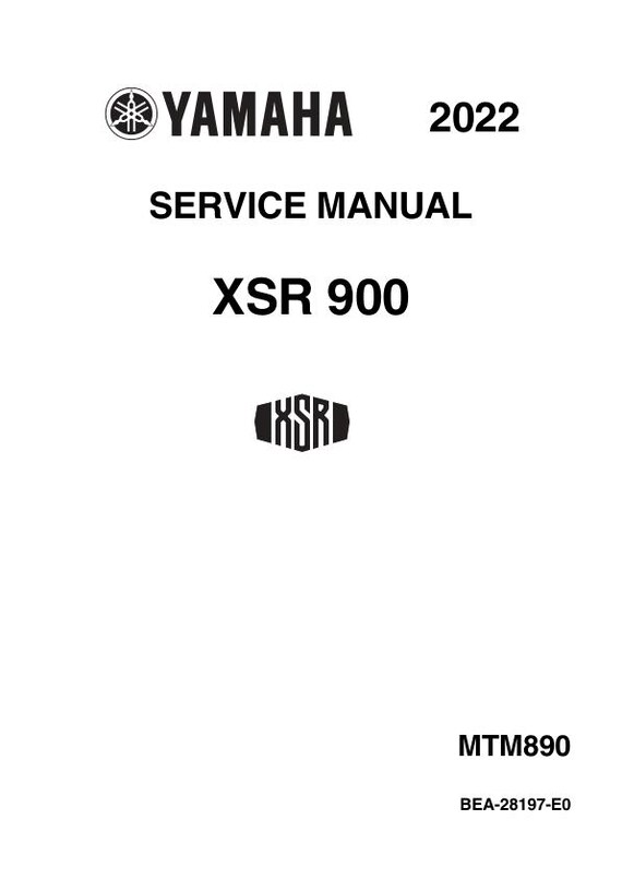 Yamaha XSR 900 Service Manual | 2022-2025 Motorcycle Repair Guide