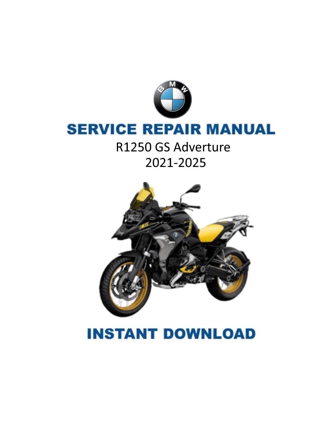 BMW R1250 GS Adventure K51 Service Manual | 2021-2025 Motorcycle