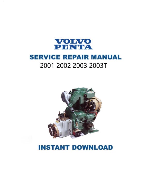 Volvo Penta 2001 2002 2003 2003T サービスマニュアル | 船舶エンジン