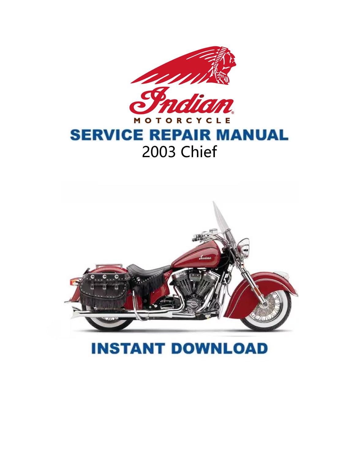 Indian Chief Deluxe Roadmaster Springfield Service Manual | 2003