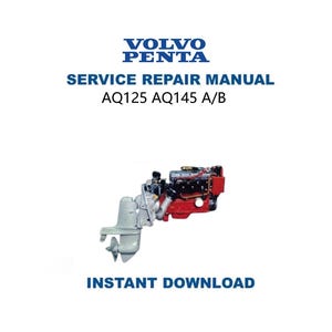 Volvo Penta AQ125 AQ145 A/B Service Repair Manual | Instant Digital Download | PDF