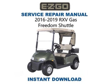 EZGO Freedom Shuttle RXV-gasservicehandleiding 2016-2019 | Reparatiegids voor golfkarretjes | Directe digitale download | Pdf