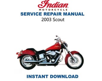 Indian Scout Centennial Springfield Deluxe Service Manual | 1999-2003 Motorcycle Repair Guide | Instant Digital Download | PDF