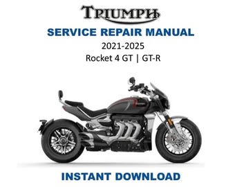 Triumph Rocket 3 GT/R Service Manual | 2021-2025 Motorcycle Repair Guide | Instant Digital Download | PDF