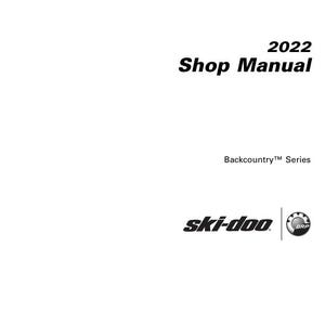 May include: A white background with the text "2022 Shop Manual" in black. Below, it reads "Backcountry Series". The ski-doo logo is at the bottom.