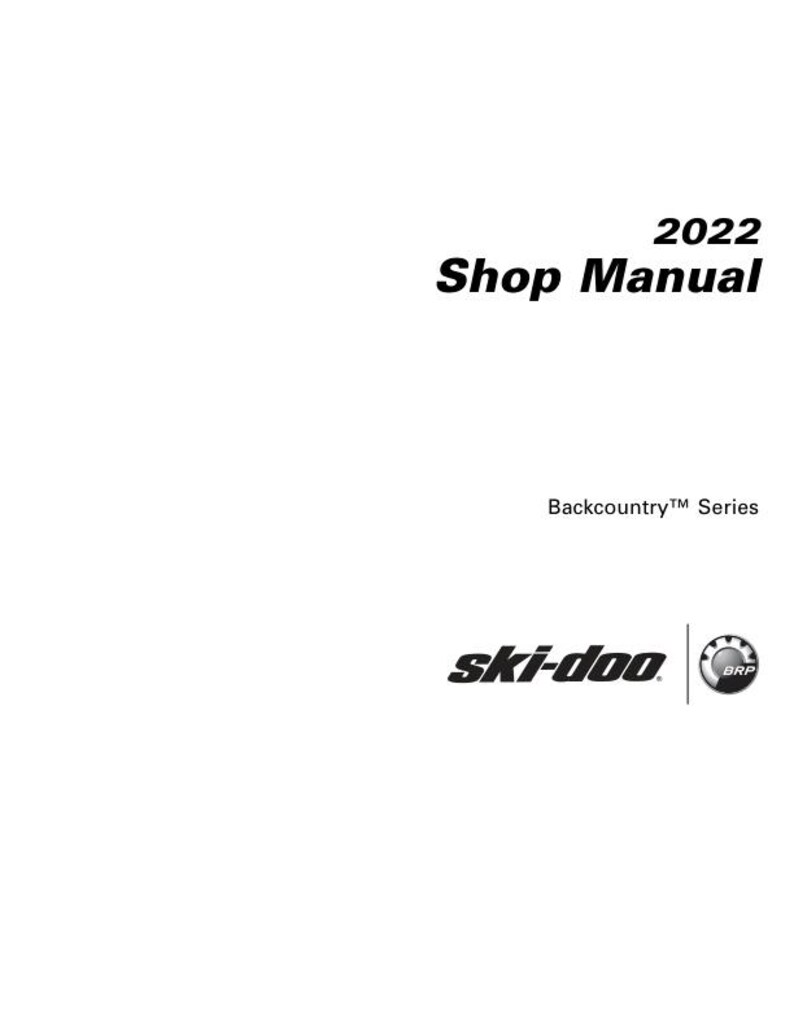 May include: A white background with the text "2022 Shop Manual" in black. Below, it reads "Backcountry Series". The ski-doo logo is at the bottom.