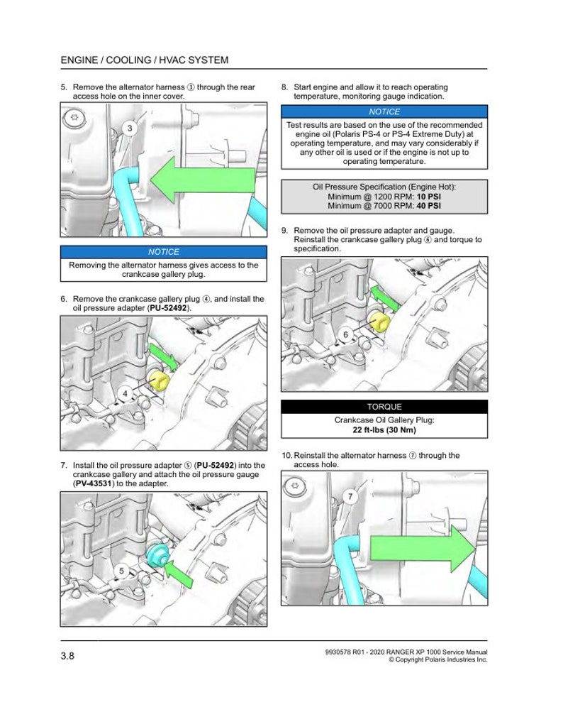 2020 POLARIS RANGER XP 1000 SERVICE MANUAL PDF visual data 5