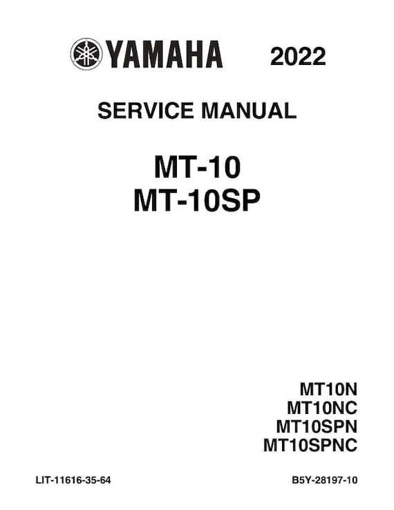 新品 MT-10 2022〜 サービスマニュアル Yamaha MT10 FZ10 Service Manual | 2022-2025 MT-10 FZ-10 MT10SP