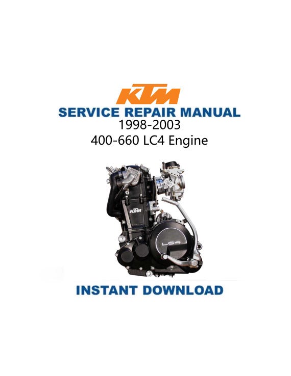 KTM 200DUKE エンジン周り一式　積替マニュアル画像60点付き KTM 400 520 620 640 660 LC4 Engine Service Manual | 1998-2003