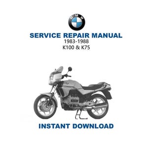 1983-1988 BMW K100 | K75 Service Repair Manual | Instant Digital Download | PDF