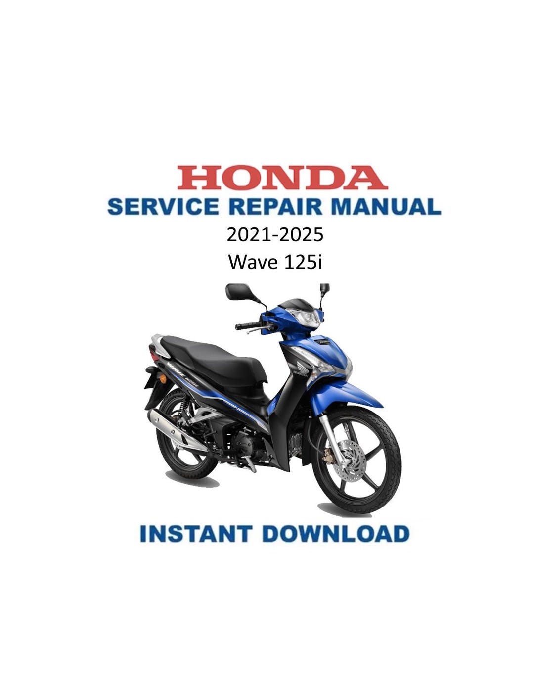 Honda Wave 125i Service Manual | 2021–2025 Scooter Repair Guide