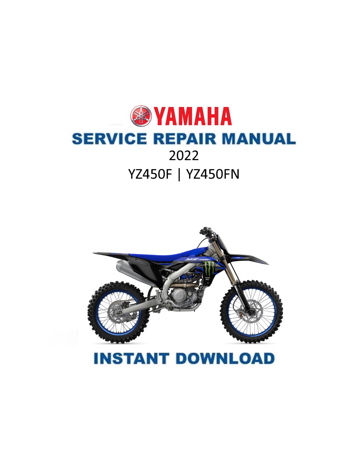 2022-2025 ヤマハ YZ 450 FN サービスマニュアル | バイク修理ガイド