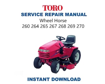 Toro 260 264 265 267 268 269 270 Traktor Servicemanual | Reparationsguide | Direkt digital nedladdning | PDF