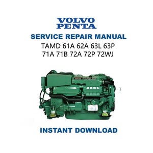Volvo Penta TAMD 61A-72WJ Service Manual | 61A 62A 63L 63P 71A 71B 72A 72P 72WJ | Engine Repair Guide | Immediate PDF Download | PDF