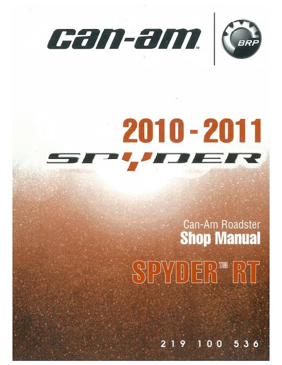 Can Am Spyder RT RTS Service Manual | 2010-2012 Canam Roadster