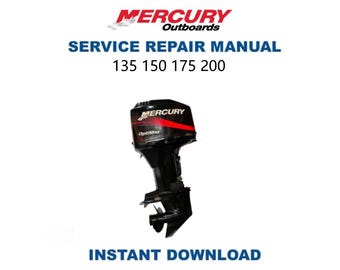 Mercury Mariner 135 150 175 200 Outboard Service Manual | Instant Digital Download | PDF