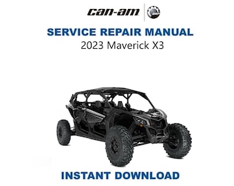 Manual de servicio del Can-Am Maverick X3 X RS/X DS / Turbo R / Guía de reparación CanAm 2023-2025 / Descarga digital instantánea / PDF